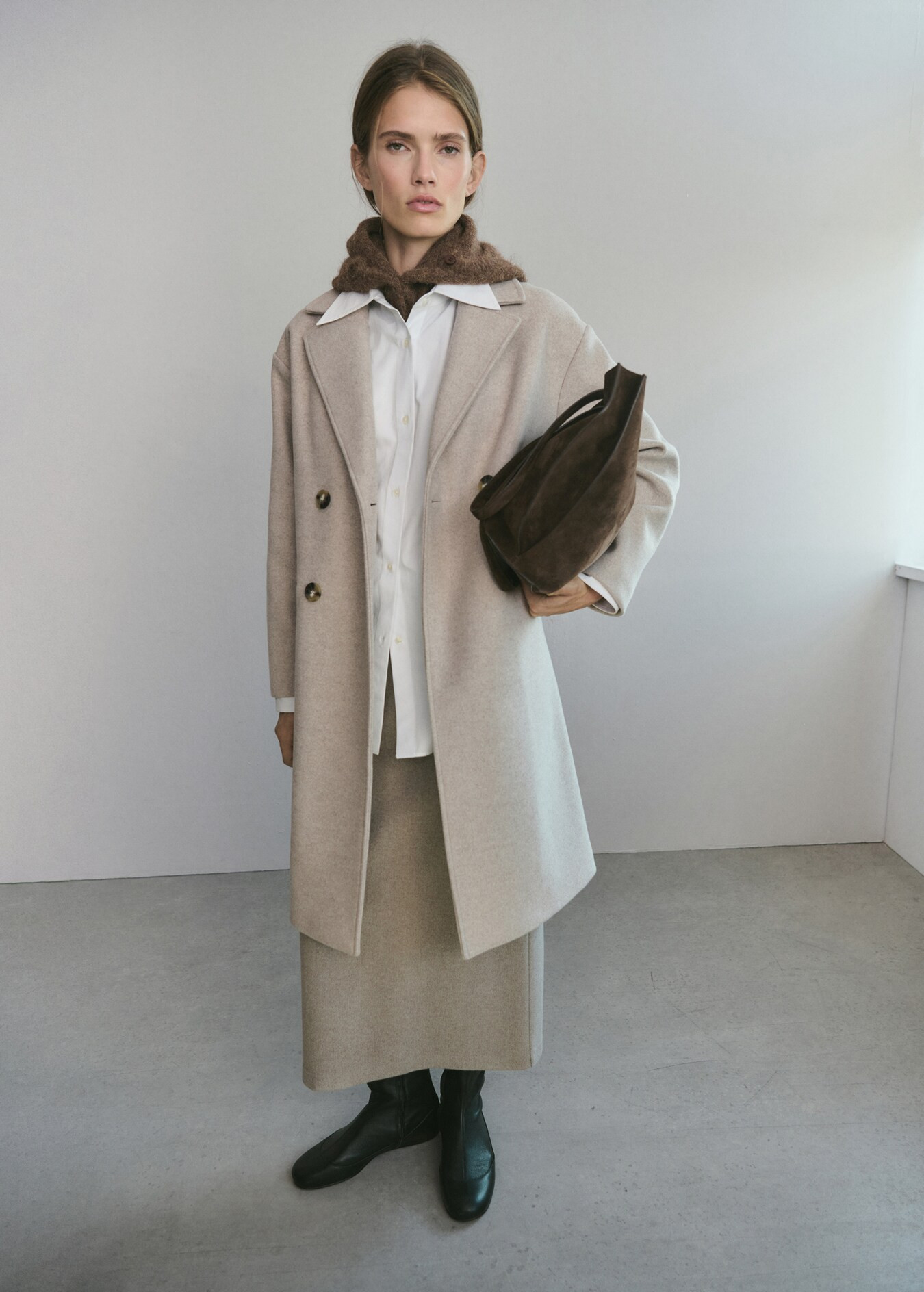 Double-breasted midi coat | MANGO (UK)