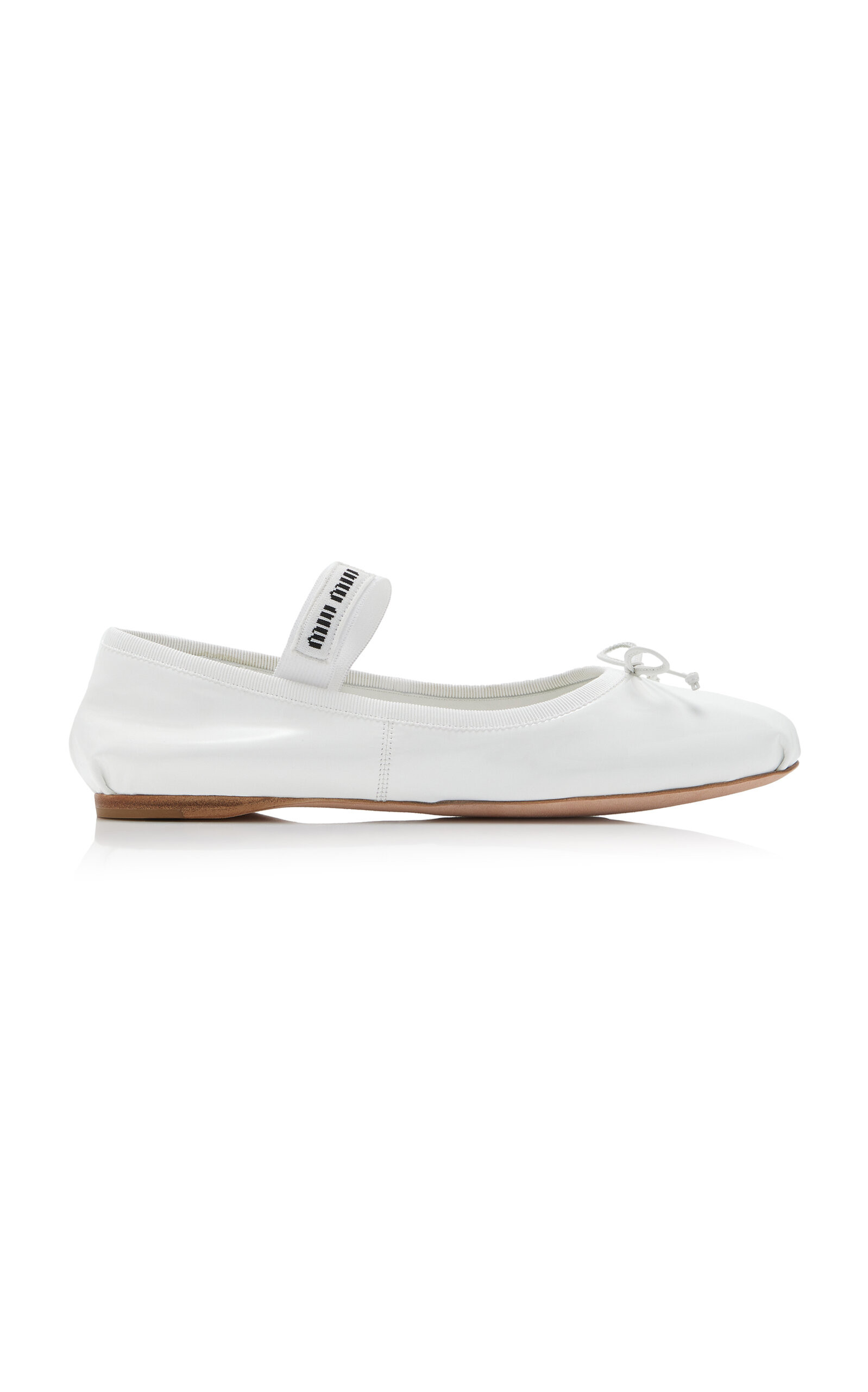 Miu Miu Leather Ballet Flats - Moda Operandi | Moda Operandi (Global)