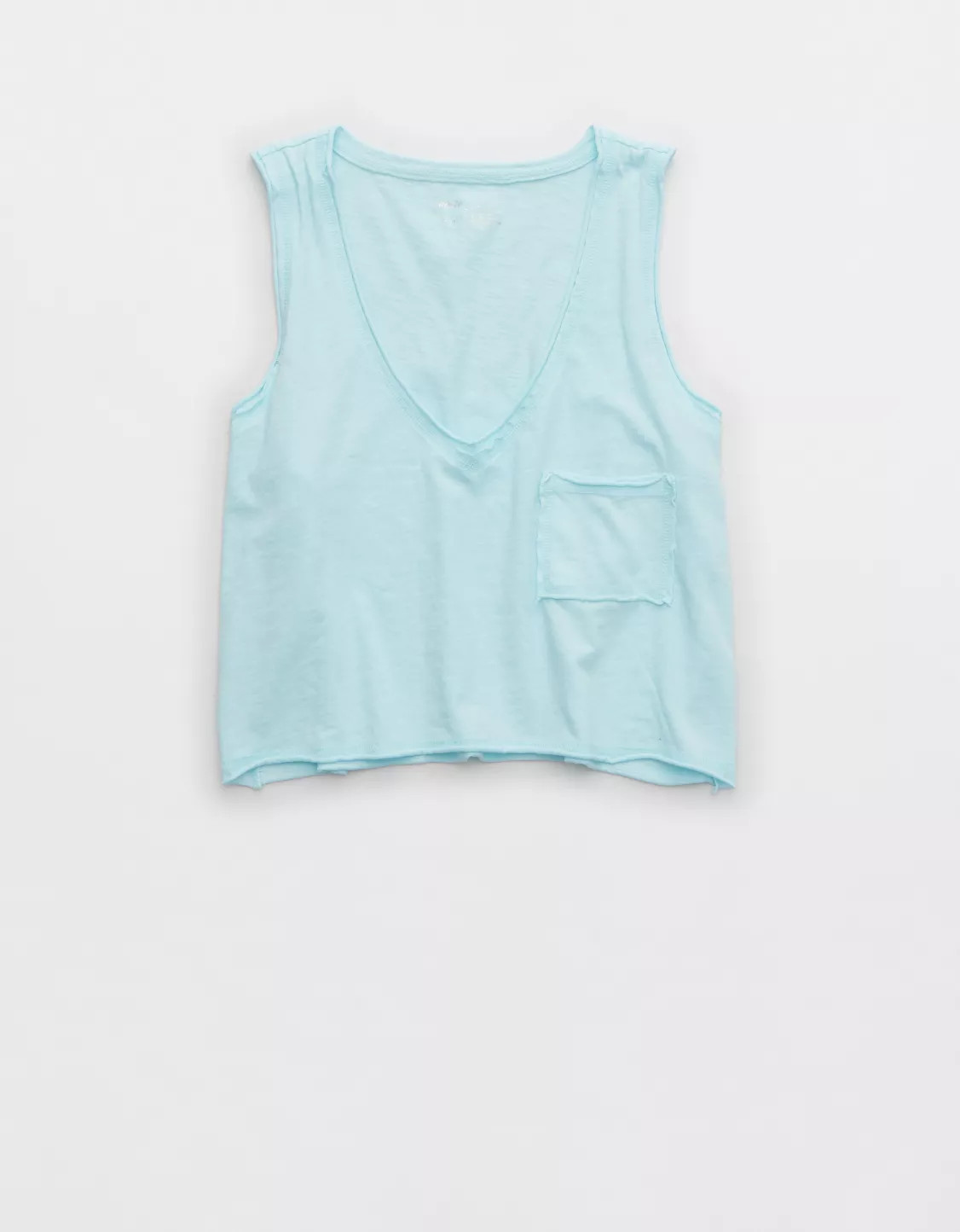 Aerie V-Neck Cropped Tank Top | American Eagle Outfitters (US & CA)