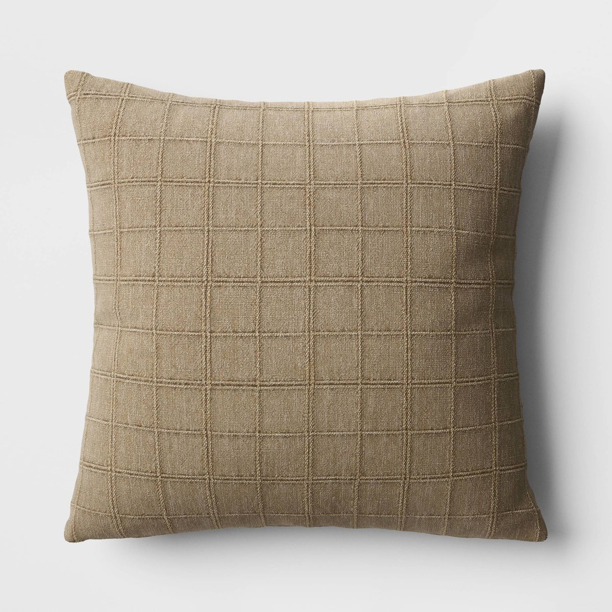 Oversized Woven Washed Windowpane Square Throw Pillow Green - Threshold™ | Target