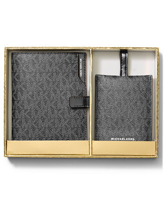 Michael Kors Boxed Jet Set Passport Wallet with Luggage Tag | Macy's