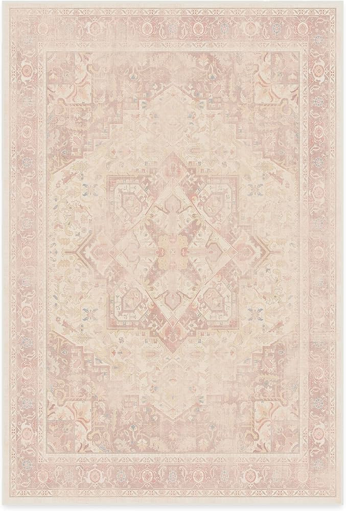 RUGGABLE Kamran Washable Rug - Perfect Washable Area Rug for Kids Room, Nursery - Stain & Water R... | Amazon (US)