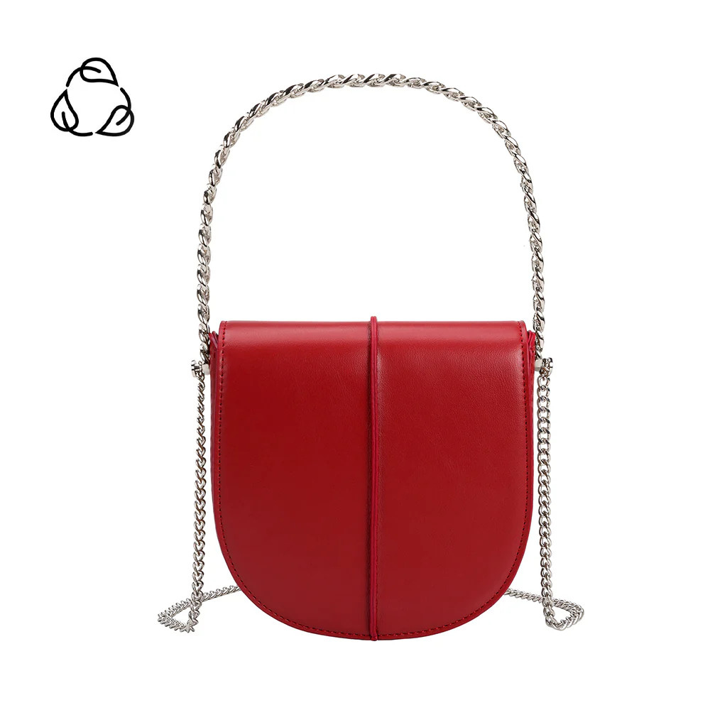Red Brie Recycled Vegan Leather Crossbody Bag | Melie Bianco | Melie Bianco