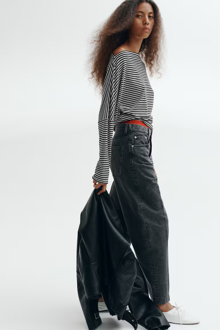 H & M - Boat-Neck Top - Black | H&M (US, CA, MX)