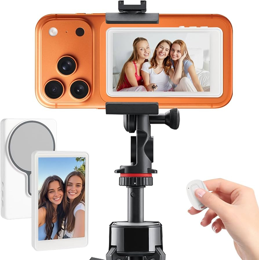 Selfie Monitor Screen,Compatible with iPhone/Android System, Magnetic Selfie Screen, Bluetooth Re... | Amazon (US)