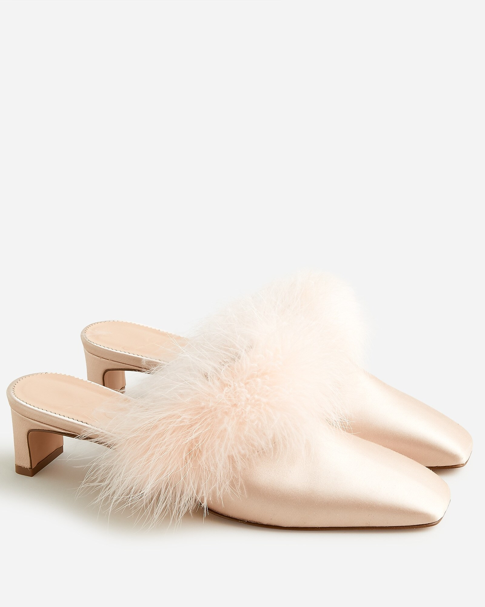 Layla mule heels with feathers | J. Crew US