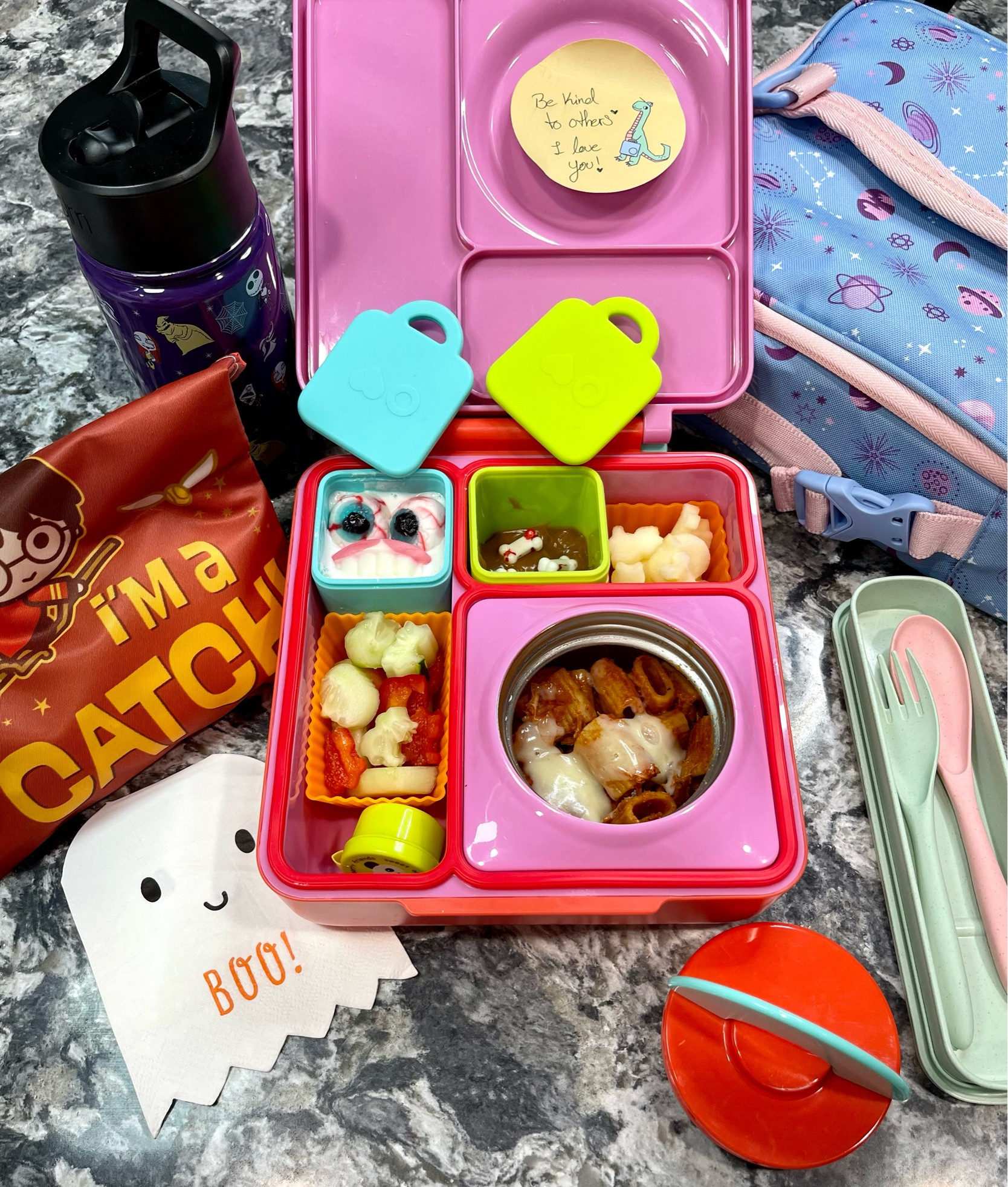 Rigatoni pasta with spooky sides!👻 

#LTKHalloween #LTKkids #LTKSeasonal