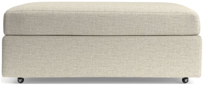 Lounge Deep Storage Ottoman with Casters + Reviews | Crate & Barrel | Crate & Barrel
