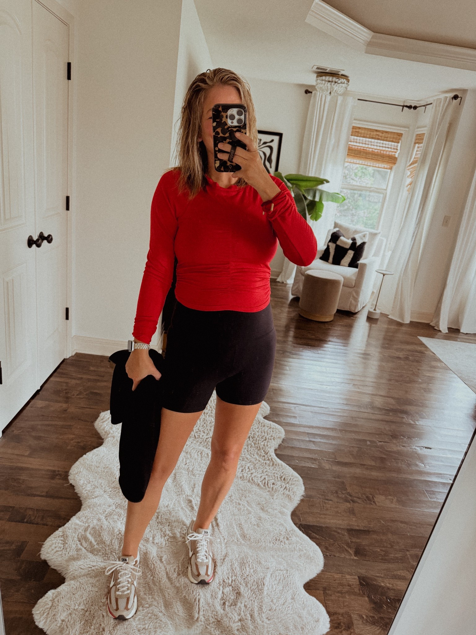 Ruched athletic long sleeve top (I’m wearing medium)

#LTKSaleAlert #LTKActive #LTKOver40