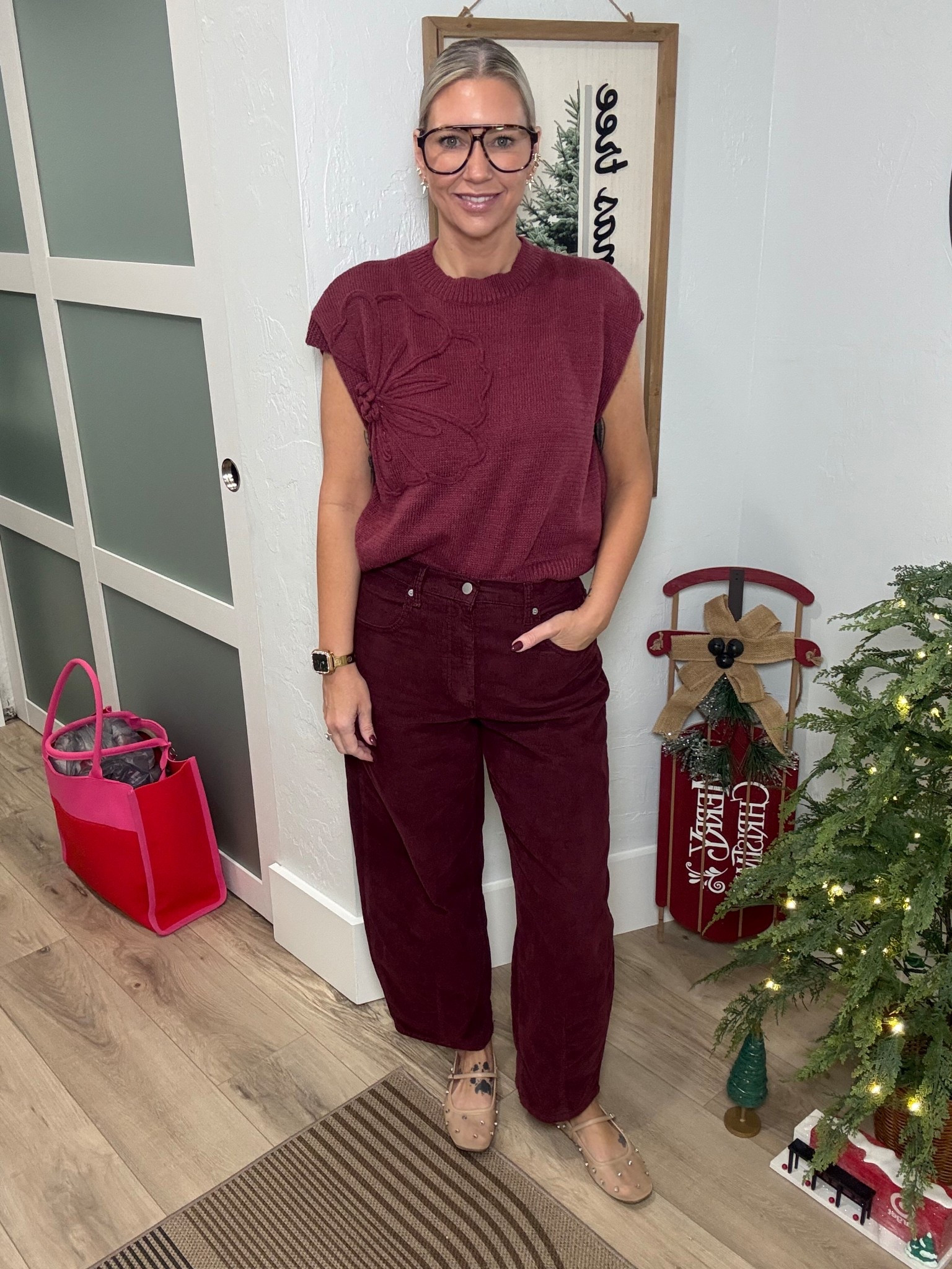 We love a monochromatic look! 

This sweater is from Amazon, I’m wearing a medium. I love the 3D flower! I paired it up with my corduroy barrel jeans. I’m wearing an 8. My flats are from Target but I’ll find a similar option. 

Casual outfit, elevated casual, casual Friday, fall outfit, 

#LTKStyleTip #LTKOver40 #LTKFindsUnder50