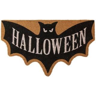 Natural Coir Halloween Bat Shaped Doormat | Michaels Stores