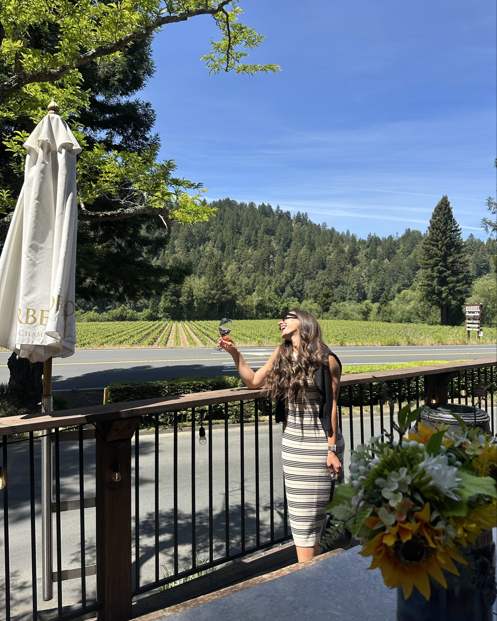 Casual dress for the wineries and comfortable shoes 

#LTKTravel #LTKParties #LTKItBag