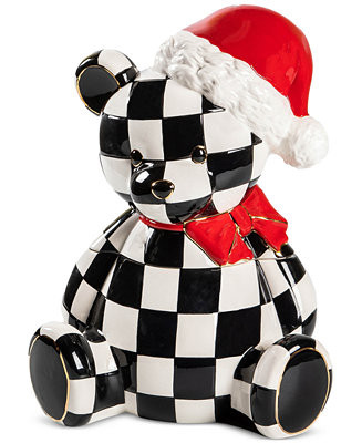 Courtly Santa Bear Ceramic Cookie Jar | Macy's