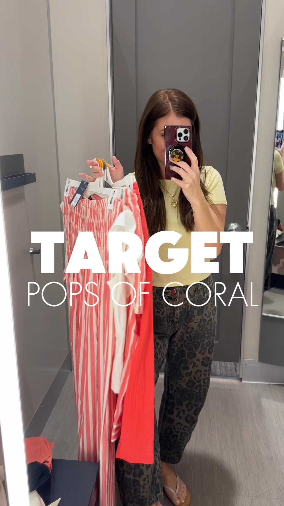 Pops of coral 🪸🍉 for spring and summer from Target 🎯 and it’s all ON SALE! 

Follow me for more affordable finds and Target outfit inspo! 

Wearing: 
Gauze set- small in both 
Strapless dress- small
Sailor jeans- size 6
Ruffle tank- size small
Gauze skirt- size small
Crewneck tee- size medium (prefer small)
Satin dress- small

#LTKStyleTip #LTKSaleAlert #LTKOver40