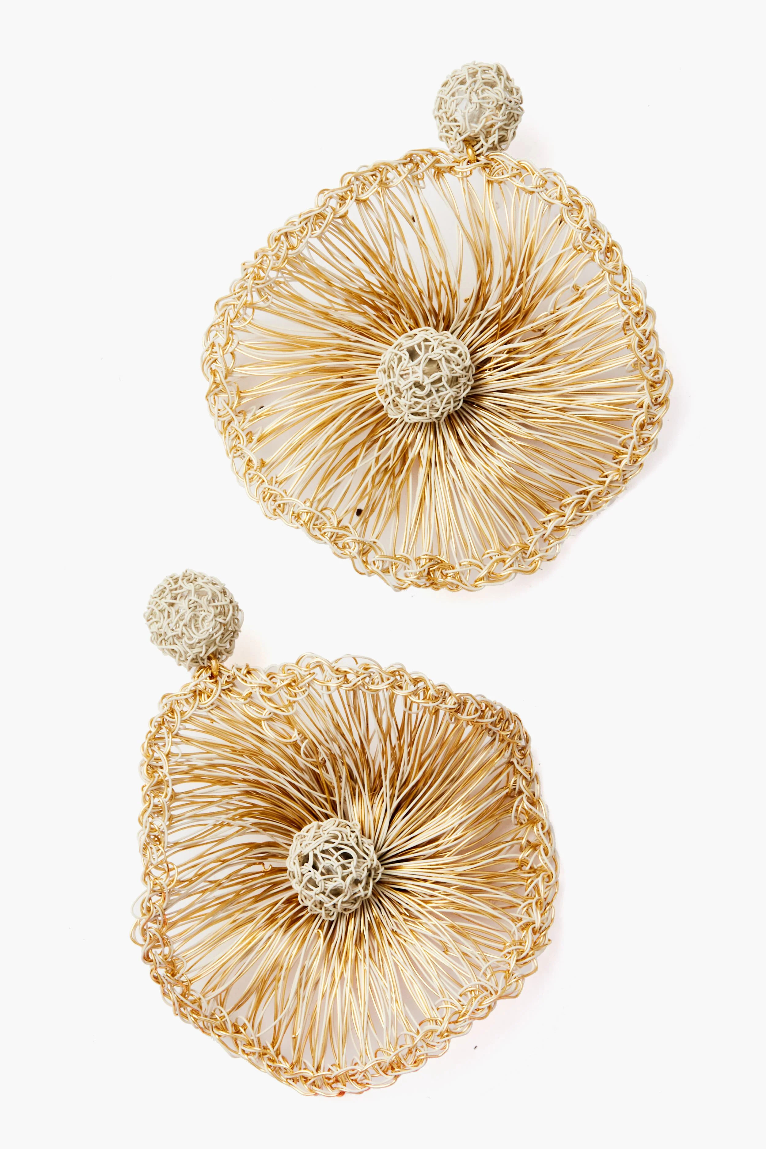 Abstract Gold Flower Earrings 
                Lavish | Tuckernuck (US)