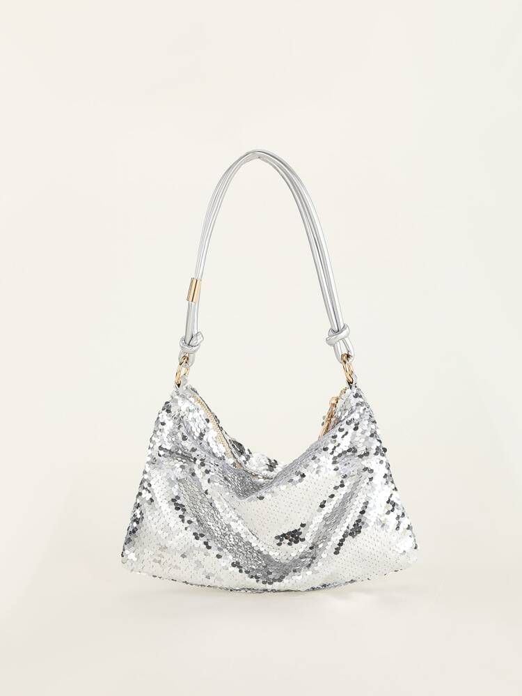 Sequin Decor Hobo Bag | SHEIN