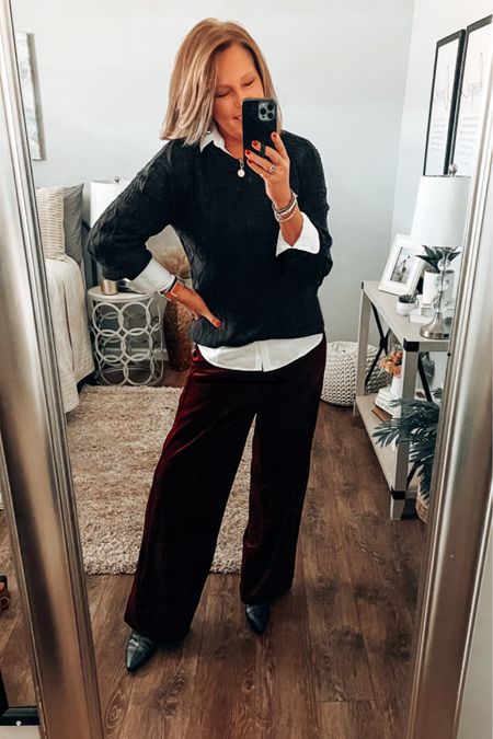 Walmart sweater comes in more colors, fits tts. pants are 💯🙌🏼I can’t believe I love them this much!! 

Walmart fashion, Walmart finds, Walmart deals, Black Friday, sale, fall outfits, winter outfit, workwear, business casual, boots, Christmas, Thanksgiving, holiday, gift

#LTKfindsunder50 #LTKover40 #LTKsalealert