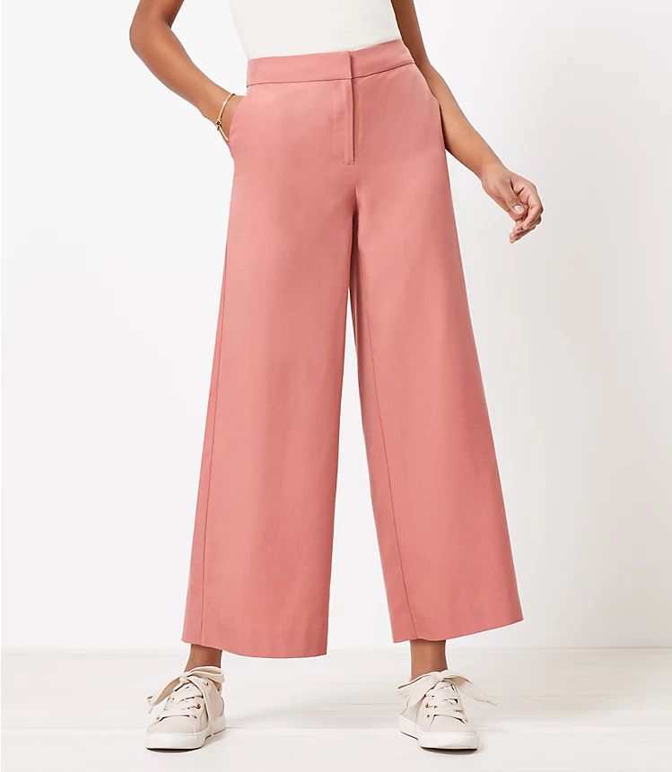 High Waist Wide Leg Crop Pants | LOFT | LOFT