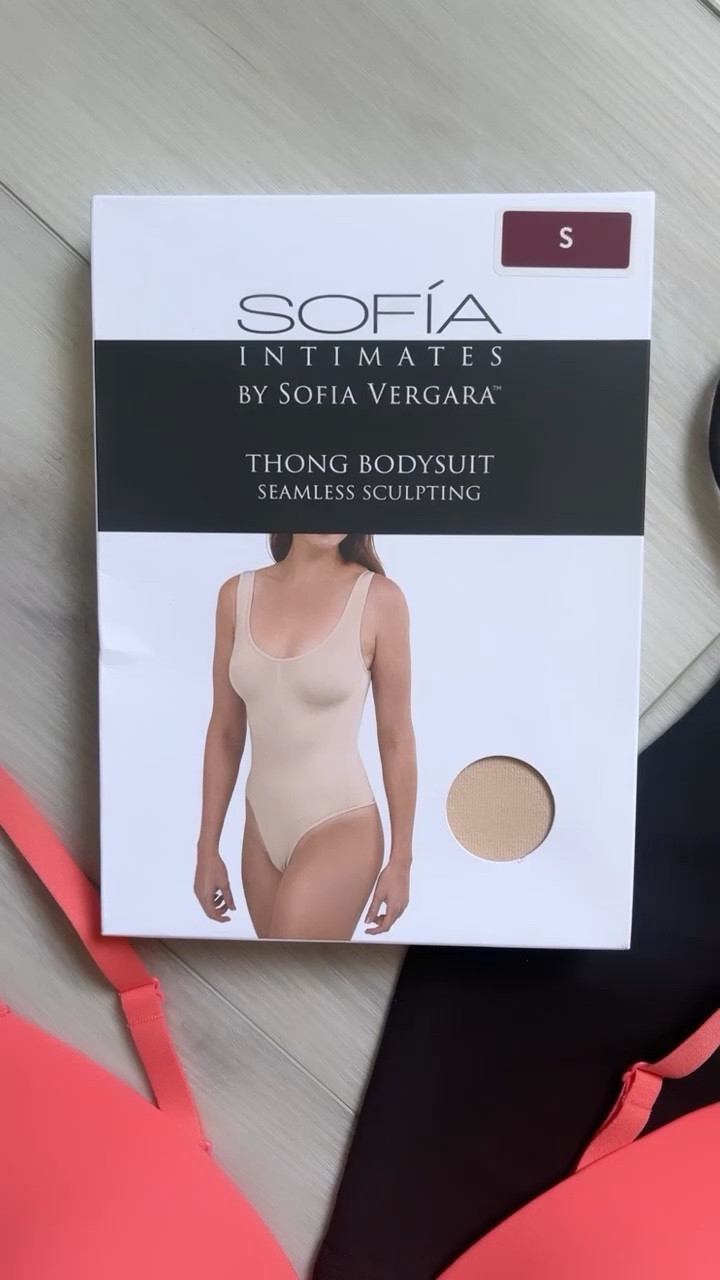 Sofia Intimates by Sofia Vergara Women's Embroidered Thong Bodysuit 