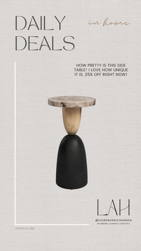 This side table is so fun and unique! It won’t be everyone’s style, but I love the modern color blocking with the natural organic stone top. 25% off right now!! 

#LTKSummerSales #LTKSaleAlert #LTKHome