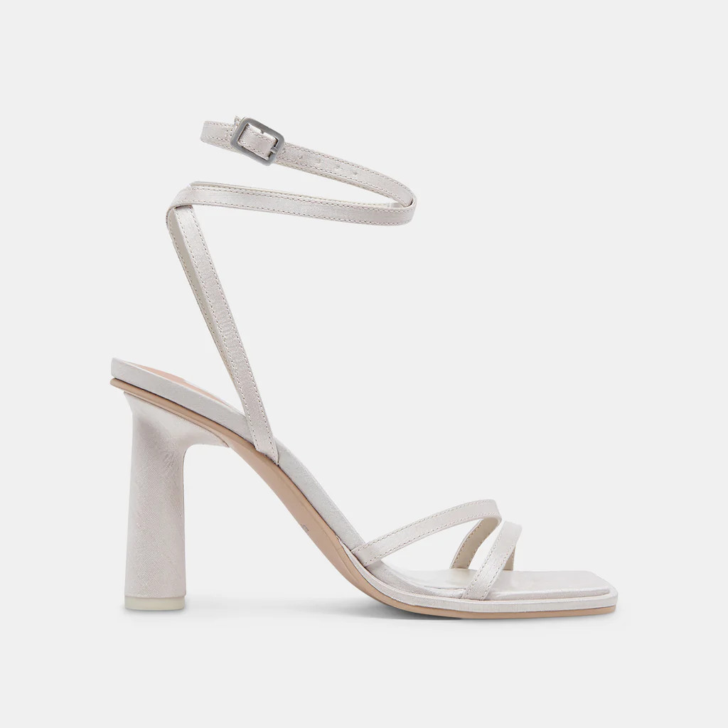 DISERE HEELS OFF WHITE SATIN | DolceVita.com