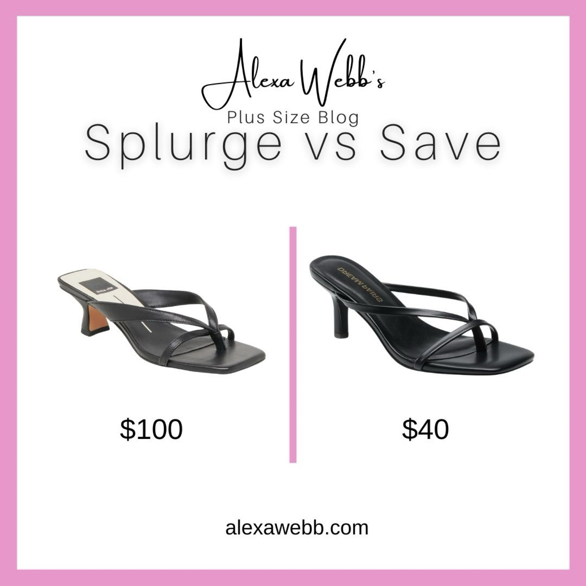 Black kitten heel sandals - Splurge vs Save by Alexa Webb #plussize

#LTKPlusSize #LTKShoeCrush #LTKStyleTip