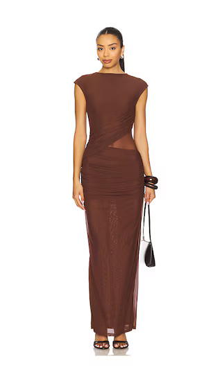 x REVOLVE Lorelai Maxi Dress in Chocolate | Revolve Clothing (Global)