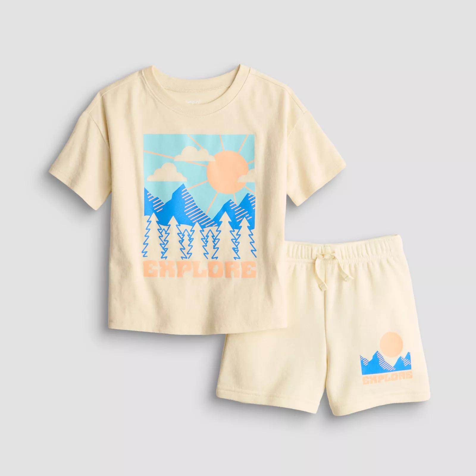 Baby & Toddler Boy Jumping Beans® Knit Relaxed Tee & Shorts Set | Kohl's