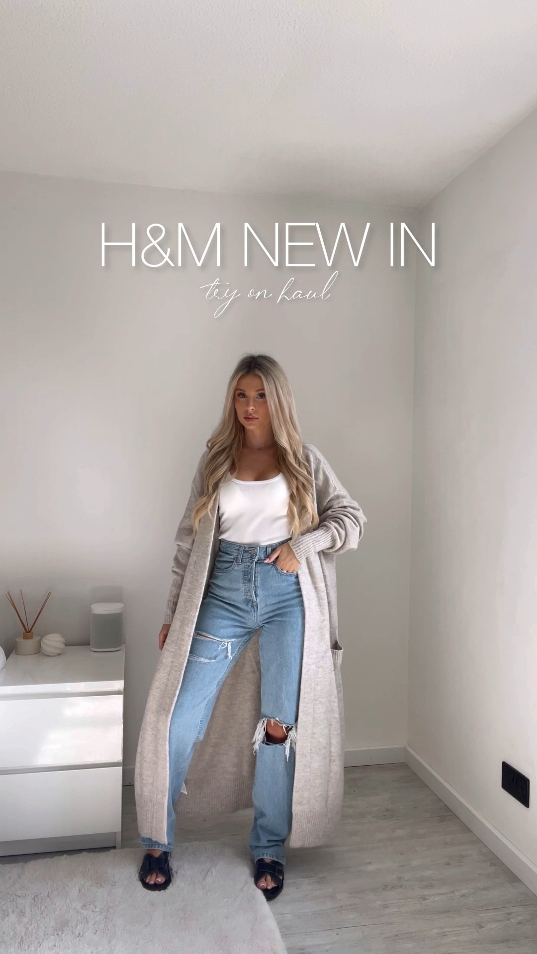 H and m on sale fine knit cardigan