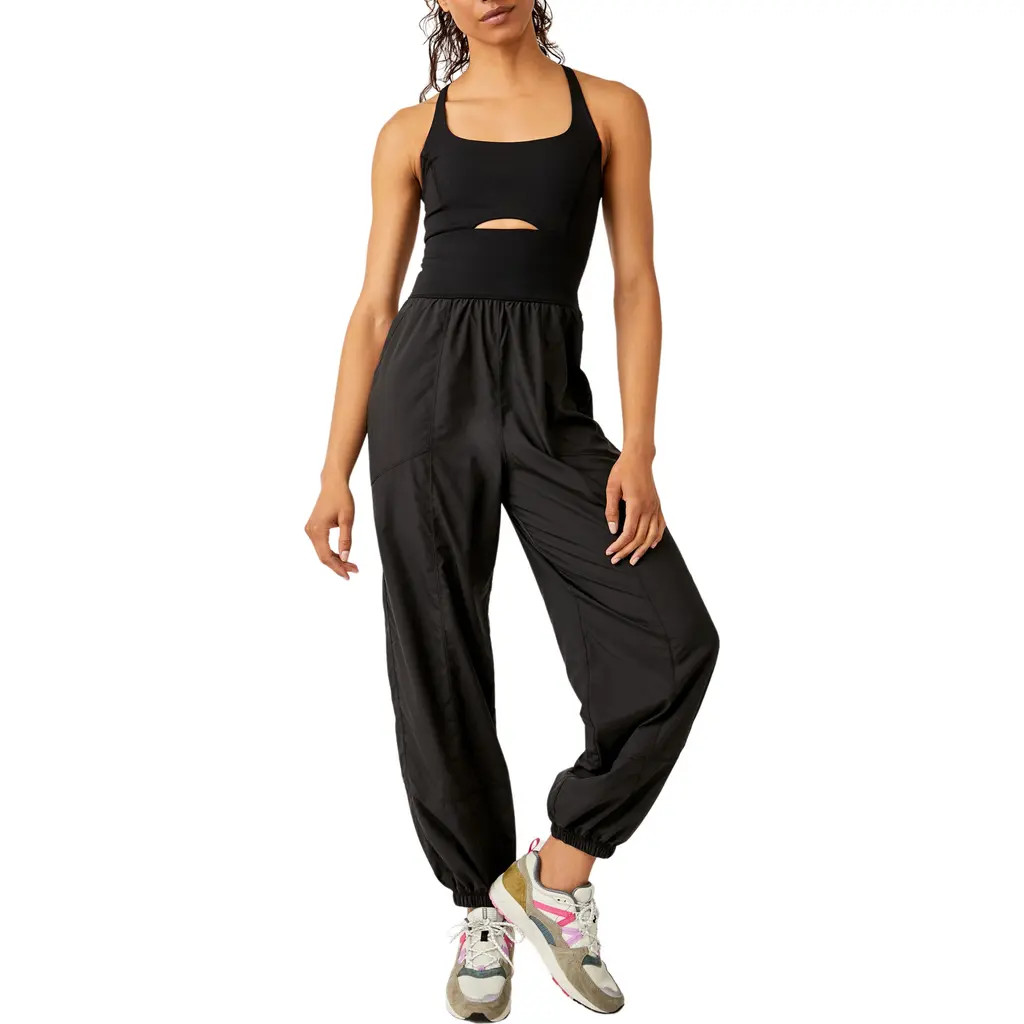 FP Movement by Free People FP Movement Righteous Runsie Jumpsuit in Black at Nordstrom Rack, Size Medium | Nordstrom Rack