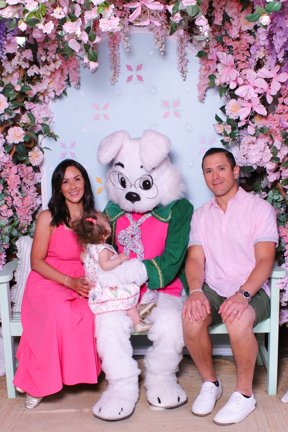 Loving all the sweet little “first moments” with our sweet girl. Not sure who was more excited to meet the Easter Bunny… us or JuliaRose 🌸🐰🐣!