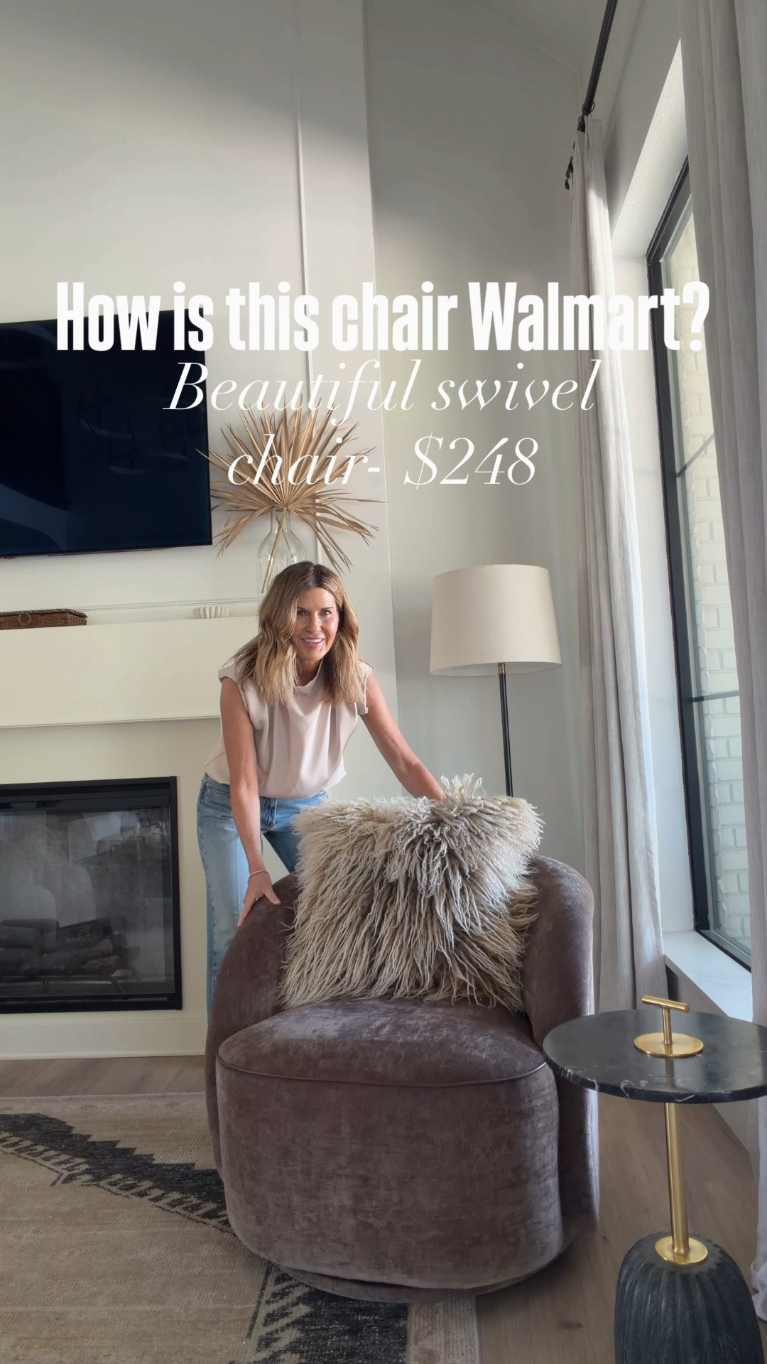 Cannot get over this new swivel chair from @walmart 
It has the same dimensions and high-end look as the swivel chairs I purchased a few years ago and paid more than  double the price! Available in rose pink or chocolate and only $248! Unbelievable!

#LTKOver40 #LTKHome