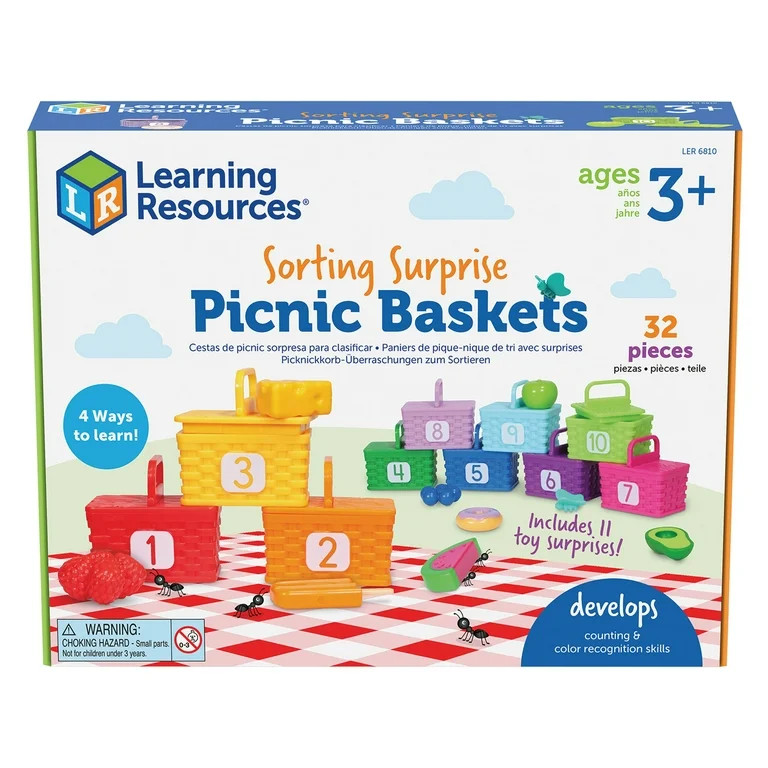 Learning Resources Sorting Surprise Color Sorting Picnic Baskets with Toy Surprises - Walmart.com | Walmart (US)