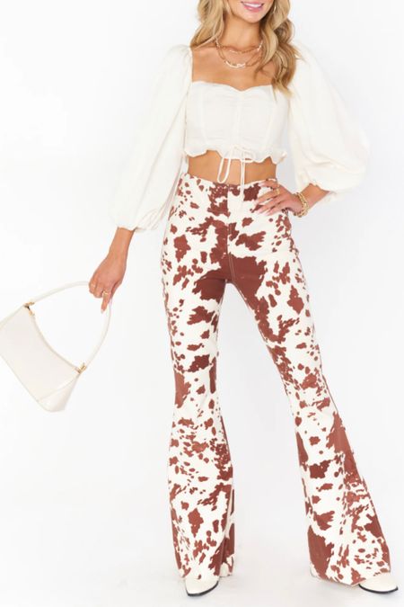These cow print pants are perfect for a bachelorette party outfit or a music concert!

#LTKFind #LTKU