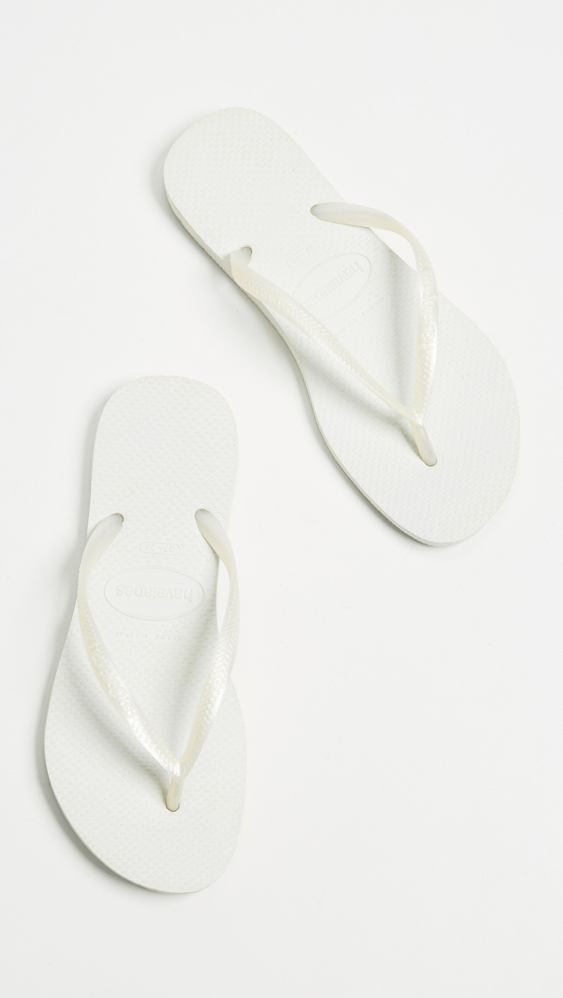 Havaianas Slim Flip Flops White 9/10 | Shopbop