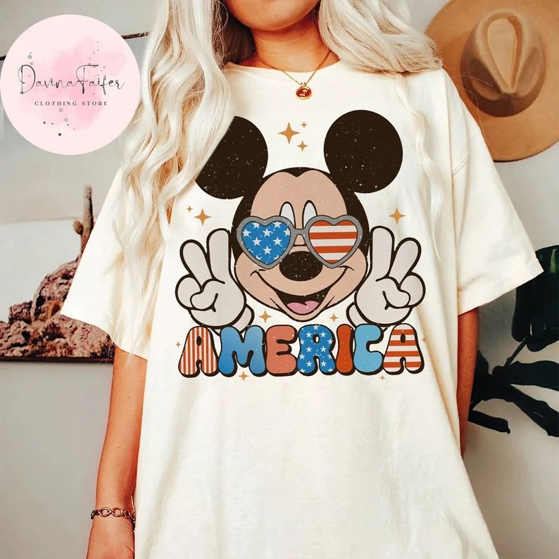 Disney Mickey Mouse & Minnie 4th Of July Retro Shirt, Disney Independence Day Tee,Magic Kingdom, ... | Etsy (US)