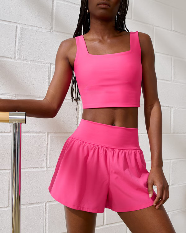 YPB motionTEK High Rise Lined Workout Short | Abercrombie & Fitch (US)