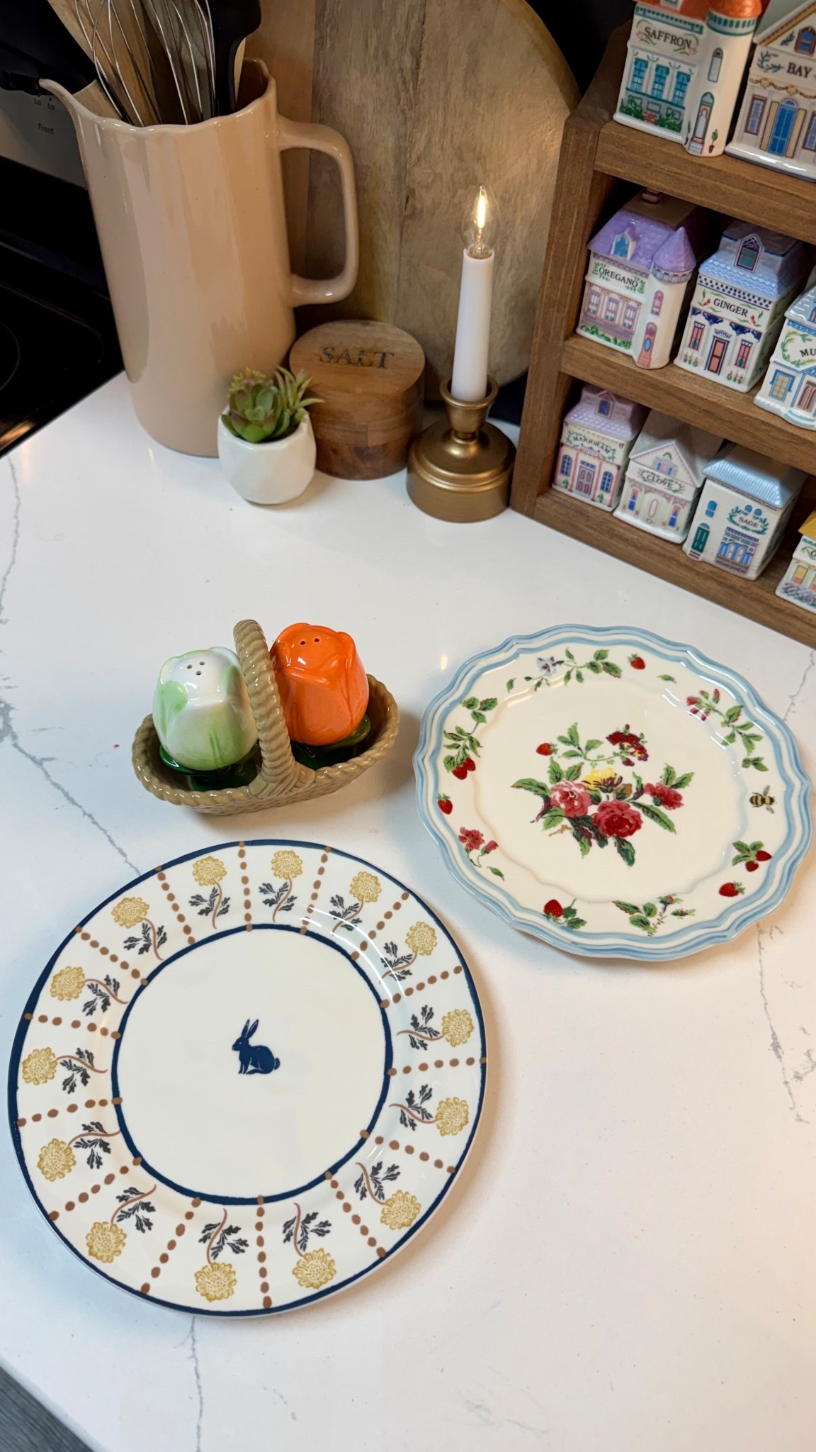 picked up some more plates for my plate wall and these cutie tulip salt & pepper shakers🌷🍽️

#LTKfoodie #LTKHome #LTKdayinmylife