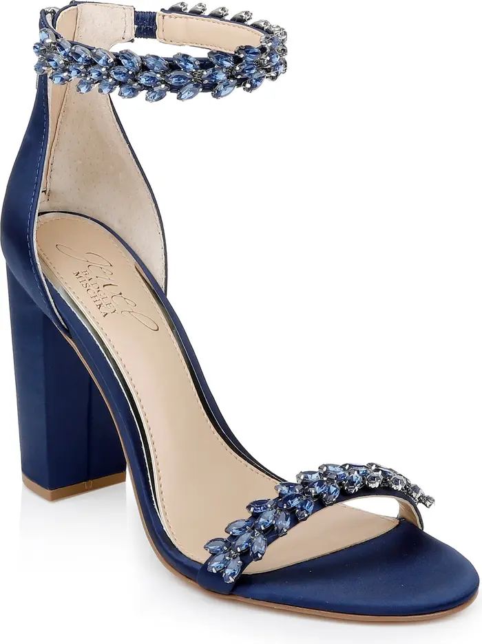 Jewel by Badgley Mischka Mayra Embellished Ankle Strap Sandal (Women) | Nordstrom