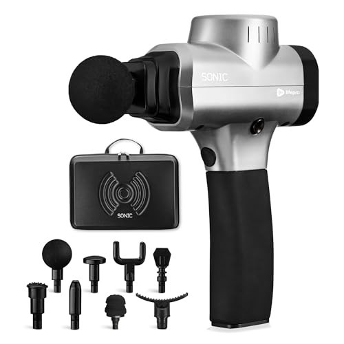 LifePro Massage Gun, Muscle Massager Gun, Massage Gun Deep Tissue, Message Gun, Muscle Massage Gun, Back Massager Gun, Percussion Massage Gun for Athletes, Includes 8 Massage Heads, 5 Speed | Amazon (US)