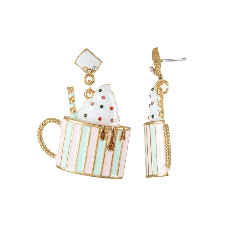 Holiday Time Hot Chocolate Motif Earrings, 1 Pair | Walmart (US)