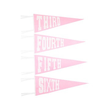 Back to School Pennant - Hamptons Hot Pink Felt | The Beaufort Bonnet Company