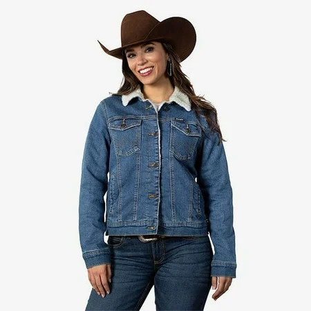 Wrangler® Women s Classic Denim Sherpa Jacket | Walmart (US)