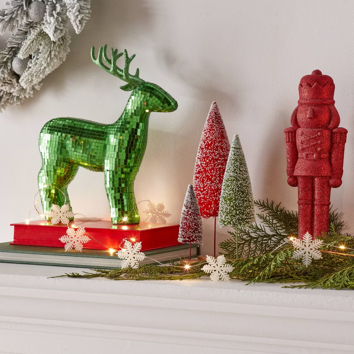 30ct LED Dewdrop with Glittered Snowflakes Christmas Indoor Novelty String Lights Warm White with... | Target