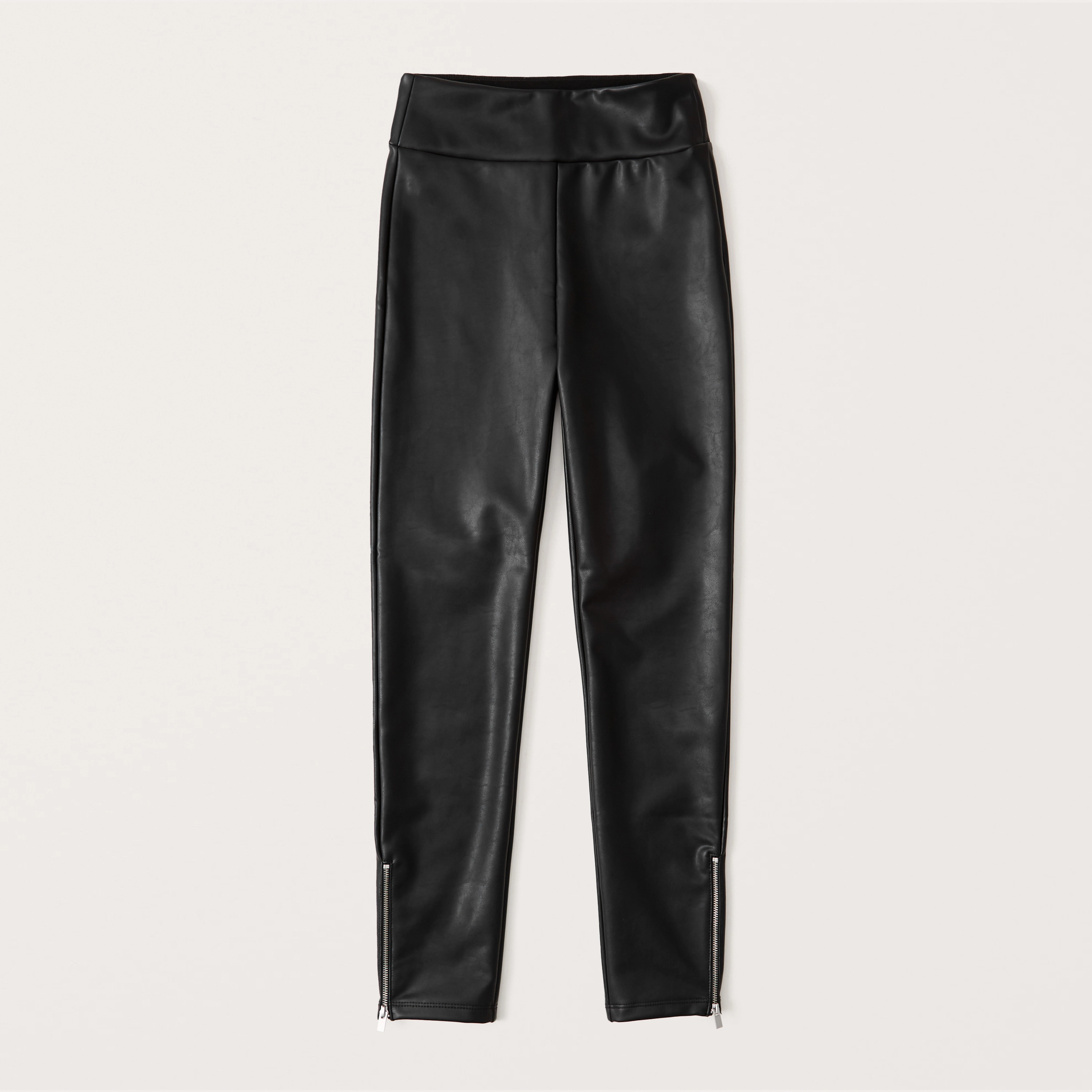 Women's Vegan Leather Zip-Ankle Leggings | Women's 40-60% Off Throughout the Store | Abercrombie.... | Abercrombie & Fitch (US)