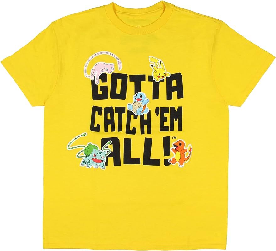 Pokemon Boys' Gotta Catch 'Em All Character Short Sleeve Kids T-Shirt | Amazon (US)