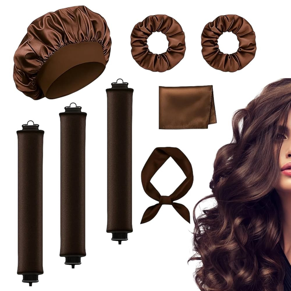 Overnight Blowout Rods, Heatless Curls Overnight Hair Curlers, No Heat Hair Curling Rods for Safe... | Amazon (US)