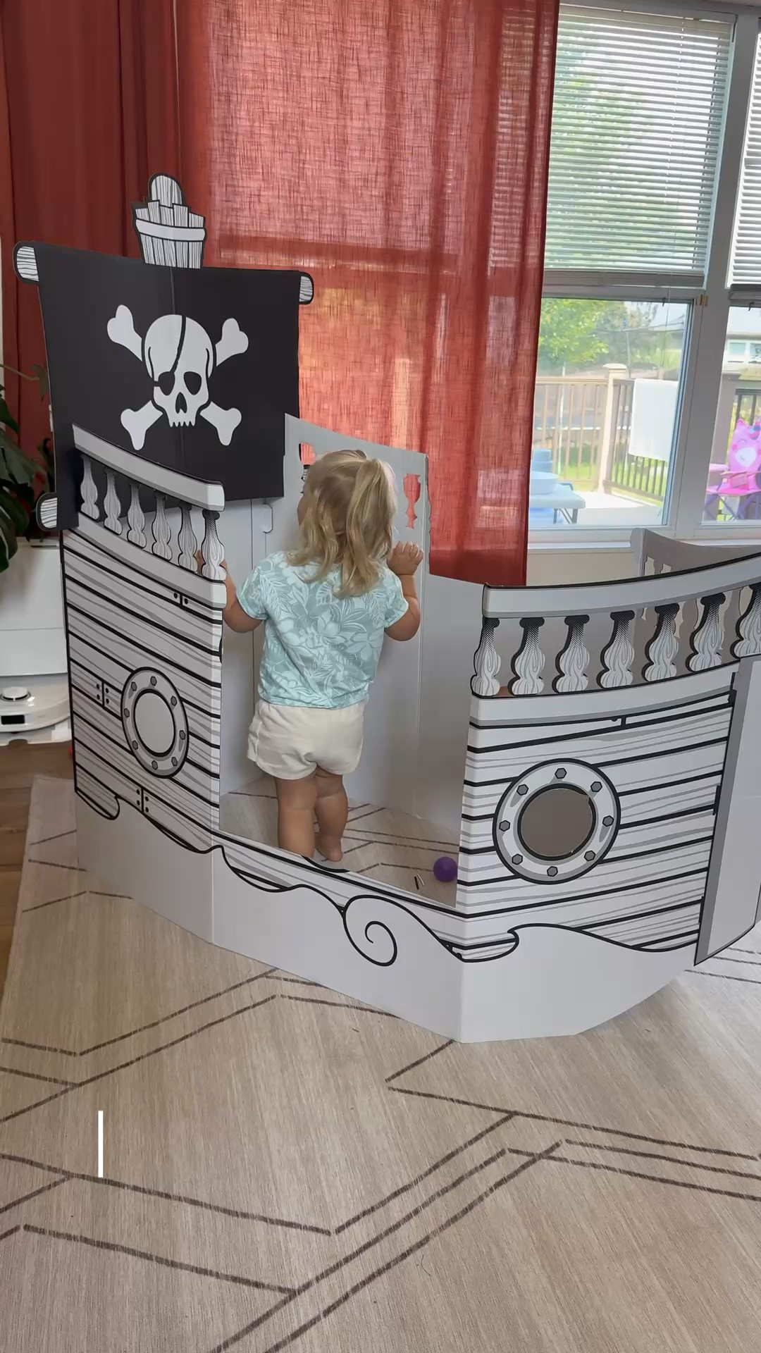 My kids played with this pirate ship ALL day. 🏴‍☠️ It’s over 5 feet long, you can color it, decorate it, and it’s perfect for pretend play. We added ball pit balls for “cannonballs” and it was a huge hit! I grabbed it from Oriental Trading for around $30 with free shipping. Definitely one of our favorite purchases!

I have this linked in my LTK if you want to check it out 🏴‍☠️ 

#PretendPlay #KidsActivities #OrientalTrading #PlayroomIdeas #MomFinds
