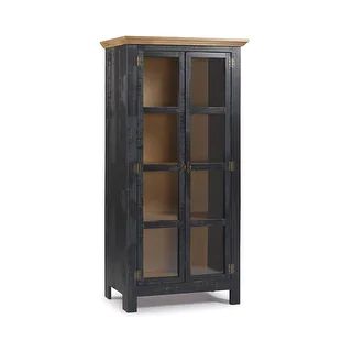 The Beach House Design Accent Cabinet w/ Glass Doors - Overstock - 27647071 | Bed Bath & Beyond
