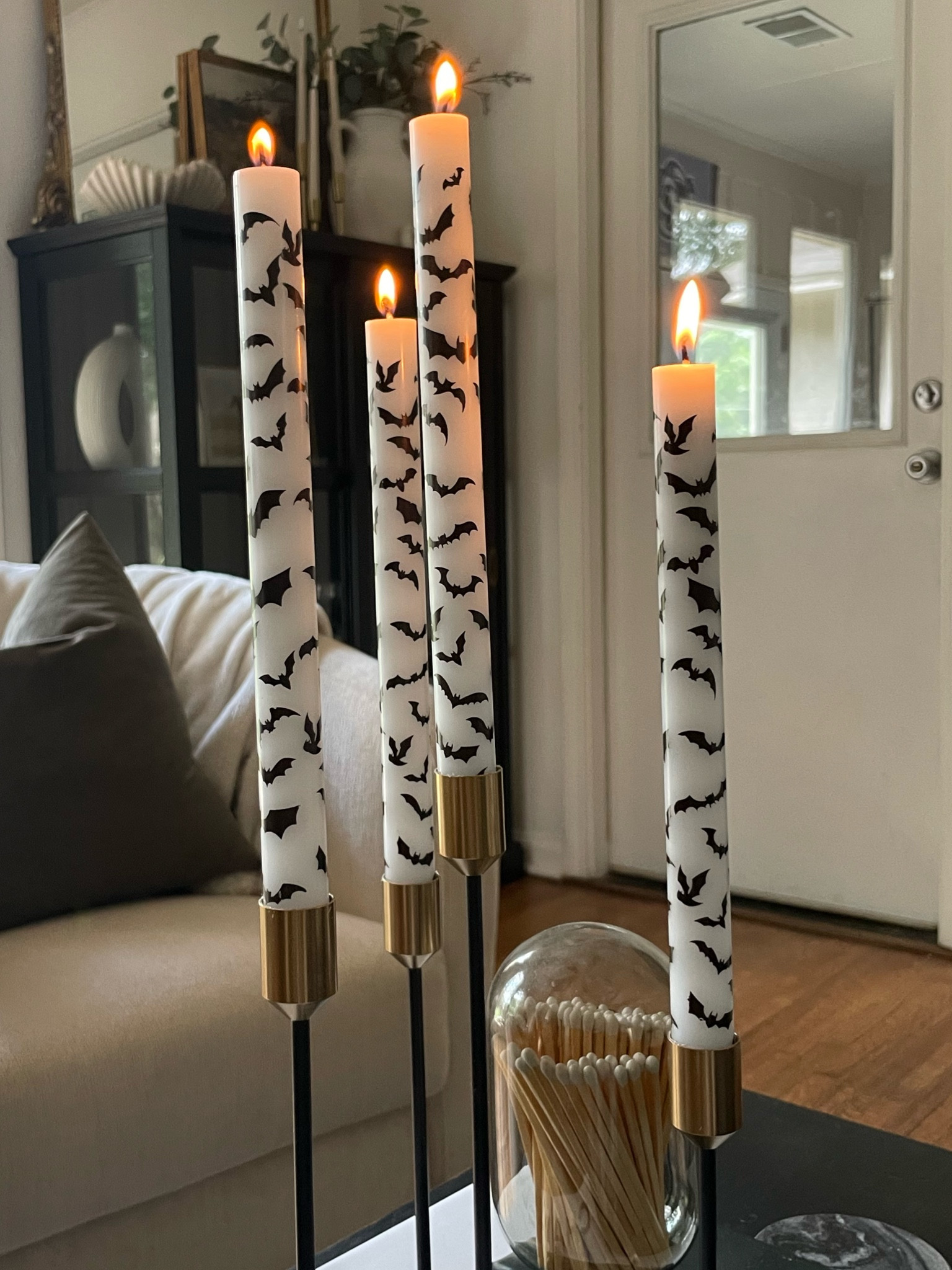 Halloween decor, bat candle, at home find, candle stick, home decor 

#LTKhome #LTKstyletip #LTKSeasonal